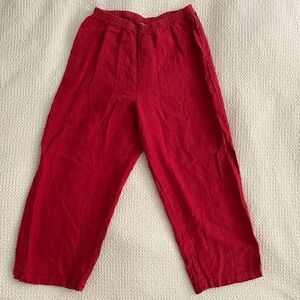 Hot Cotton Red Wide Leg Pants